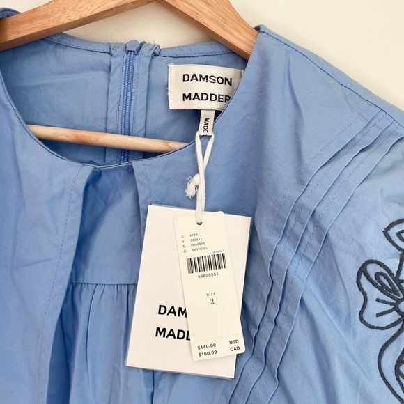 NWT Anthropologie Damson Madder Candy Embroidered Collar Blouse size 2 - Picture 5 of 13